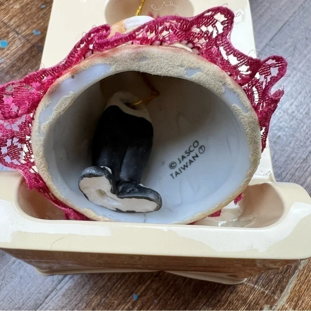 Jasco L'il Chimers Heirloom Doll Porcelain Bell Christmas Ornament #382 With Box